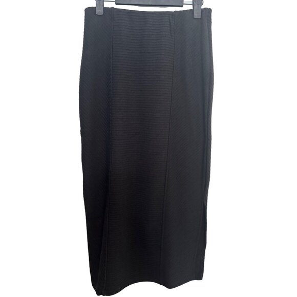 NWT Band of The Free M Black Ribbed Midi Skirt - Picture 1 of 11